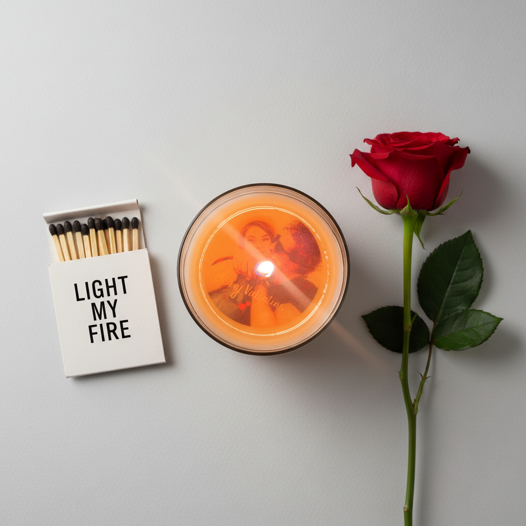 Sérsniðið kerti með þinni mynd